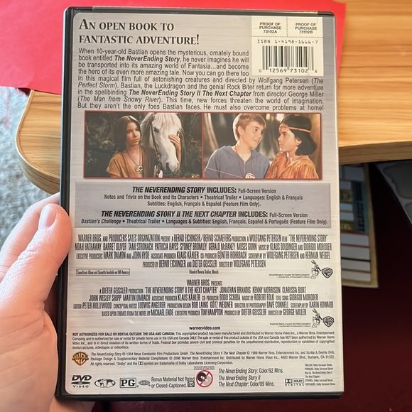 Set of 2, DVDs, Movie, Family Double Feature, The Never Ending Story - Picture 2 of 5